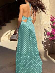 Women Midi Dresses - Mint Green - View 2
