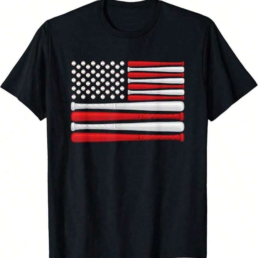100% Cotton T-Shirt With "Los Angeles In The Center Of All Eyes" Print, Unisex Los Angeles Team Model, Vintage Pattern Print T-Shirt, High Quality Cotton Shirt - 黑色6 - 查看 1