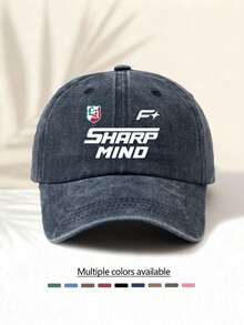 1顶水洗棒球帽，印有“SHARP MIND”字母图案，复古美式简约休闲百搭时尚，高品质装饰配饰，适合所有季节，男女皆宜，户外活动必备时尚单品 - 水洗帽 - 查看 7