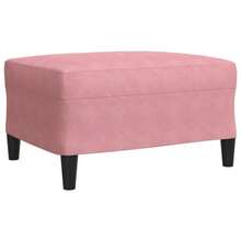 vidaXL 3-TLG. Sofagarnitur mit Kissen Rosa Samt, Sofa, Samtsofa, Sofa gepolstert, Relaxsofa, Wohnzimmermöbel, Polstersofa, Couch, Lounge Sofa - Pink - Übersicht 8