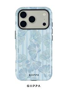 GIIPPA 1 Ốp lưng điện thoại màu xanh nhạt kẻ sọc với viền xanh nhạt và hồng, họa tiết hoa, phù hợp với điện thoại 17 Pro Max, 16 Pro Max, 15 Pro Max, 14 Pro Max, kiểu dáng Hàn Quốc thời trang và độc đáo, tương thích với 11/12/13/14/15/16 Pro Max Plus, thiết kế thanh lịch phù hợp cho cả nam và nữ, món quà lý tưởng cho bạn gái vào dịp Giáng sinh, Lễ tình nhân, Lễ Phục sinh, mùa cưới và sinh nhật. - màu xanh nhạt - Xem 1
