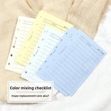 40 Sheets A6/A7 To-Do List Loose Leaf Refill Paper, 6-Hole Macaron Multicolor Loose Leaf Notebook Refill Paper, High-Quality Non-Bleeding Paper Suitable For Daily Planner, Scrapbook, Collage, Office And School Stationery - Colored To-do List - View 3