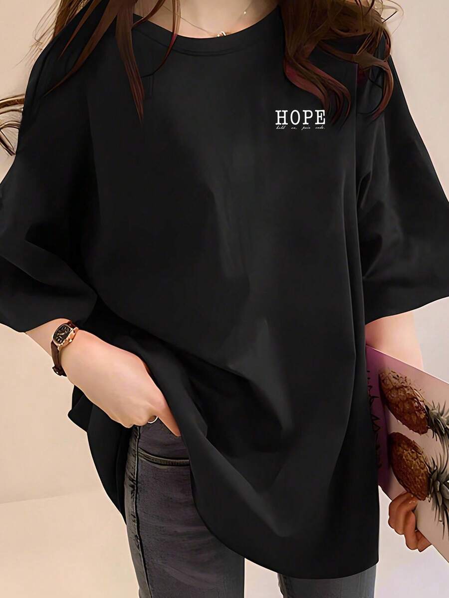 Camiseta para Mujer con Diseño de Cerezas Doradas Brillantes - Negro - Ver 1