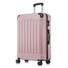 YONSLY Hard Shell Suitcase 16/20/24/28 Inches With 4 360° Wheels Sturdy Double Zipper Combination Lock Mesh Pocket Soft Rubber Handle Travel Suitcase - 粉色 - 查看 11
