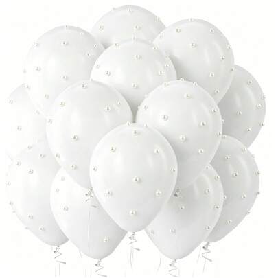 Bộ 132 quả bóng bay màu trắng 10 inch, thích hợp trang trí đám cưới, ngày Valentine/cầu hôn, sinh nhật, lễ tốt nghiệp, kỷ niệm, tiệc độc thân.