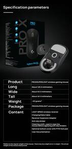 Logitech El nuevo ratón inalámbrico para juegos PRO X SUPERLIGHT, prácticamente nuevo, cuenta con tecnología inalámbrica avanzada, diseño ligero, sensor HERO 25K de última generación y almohadillas deslizantes sin necesidad de almohadillas adicionales (el color se envía al azar). - Ver 11