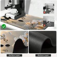 1pc White Orchid & Black Pebble Reflection Absorbent Pad, Creates Ambiance, Suitable For Dining Table And Cafe, Multi-Purpose Drainage Mat, Home Gift, Desktop Decor - XYLSD-374 - View 10