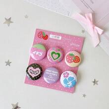 Cute Mini Boba Tea Pins, Adorable Cartoon Planner Decorative Boba Pins 25mm, Kawaii Brooch - 6pcs/set - View 16