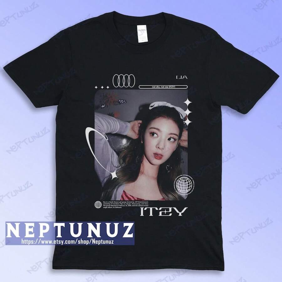 Camiseta : Camiseta con Estampado Retro de Grupo Femenino - Moda para Fans camisas de mujer sudaderas para mujer sueter blusa casual mujer verano vestidos de graduación - Negro - Ver 1