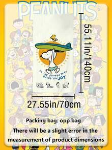 Khăn tắm biển Snoopy bán chạy nhất, chất liệu sợi siêu mịn, khăn tắm biển hoạt hình cho trẻ em, khăn thấm hút tốt cho mùa hè bên bờ biển. - hình chữ nhật - Xem 7