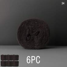 6Pack 300g Hand Blended Mohair Chunky Yarn - Fluffy Short Hair Double Stranded Colorful Yarn Ball, Woven Close Fitting Coarse Thread, Crochet Shawls Scarves - 6pcs 300g - View 40