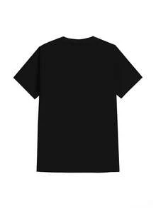 Men's Pure Cotton T-Shirt "Fire Dragon Warrior" With Flame And Dragon Warrior Print, High Quality Pure Cotton Material, Durable, Casual And Stylish. - 黑色 - 查看 5