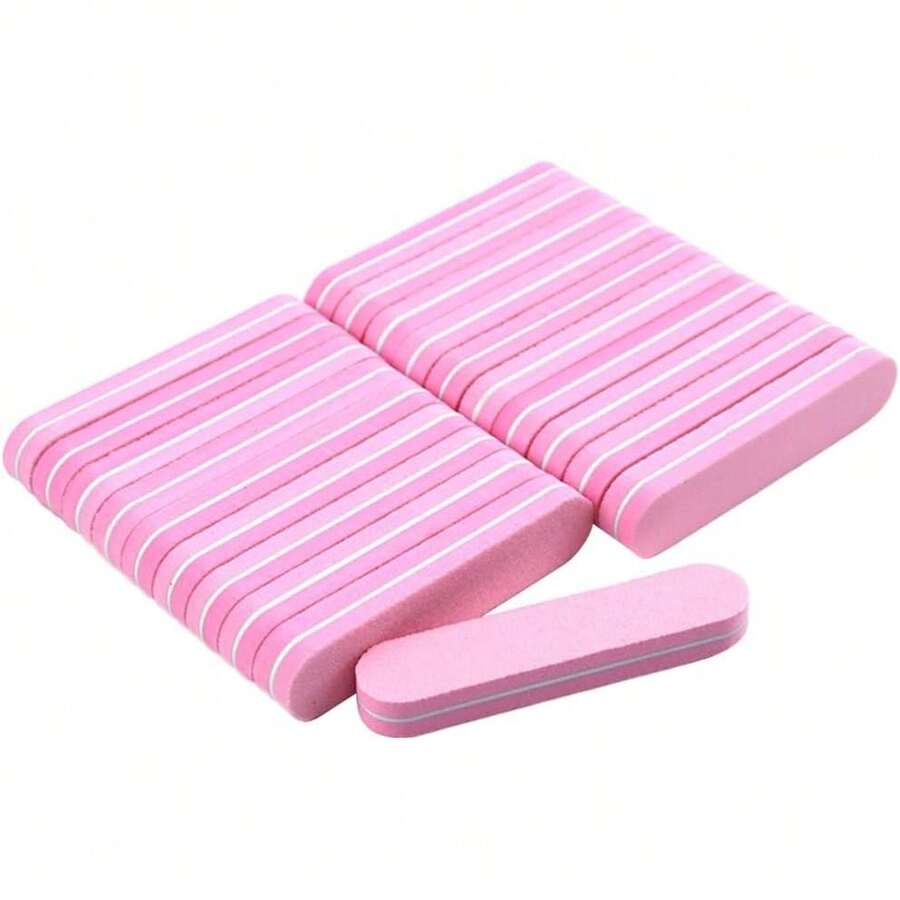20 chiếc dũa móng tay mini hai mặt, dũa móng tái sử dụng, dụng cụ đánh bóng móng phù hợp cho việc làm móng tay và móng chân tại nhà và tiệm. - Hồng - Xem 1