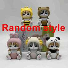 mofusand 1pc Animal Hooded Cat Blind Box, Random Cute Style, Desktop Decoration & Multi-Functional Holiday Gift. (Random Style) - Multicolor - View 6