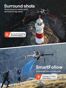 K19 MAX Brushless Drone With 4.5in Screen Remote, HD Dual Camera, 90° Adjustable Lens, Optical Flow Hover, Smart Obstacle Avoidance, Long Battery Life, Foldable RC Quadcopter For Outdoor Photography, Birthday & Christmas Gift - View 7