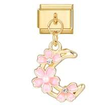 1/5/10/20/30/50pcs Random Mixed Gold-Color Modular Pendant Charms - Butterfly, Moon, Heart, Cherry Suitable For DIY Bracelet - Multicolor - View 29