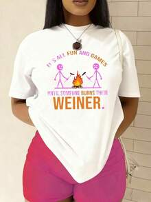 Camiseta elegante de mujer con un diseño retro único, hecha de suave y cómodo 100% puro con mangas cortas.Es una mezcla de simplicidad y moda, perfectara la elegancia casual.Un must-have para las mujeres de moda, especialmente durante las tempors de festivales - Blanco - Ver 1
