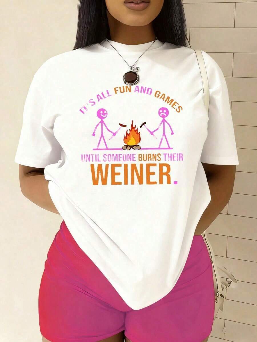Camiseta elegante de mujer con un diseño retro único, hecha de suave y cómodo 100% puro con mangas cortas.Es una mezcla de simplicidad y moda, perfectara la elegancia casual.Un must-have para las mujeres de moda, especialmente durante las tempors de festivales - Blanco - Ver 1
