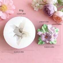 Morning Glory Silicone Mold For Candle, Aromatherapy, Plaster, Soap, Home Decor Candle Ornament - A-White - View 6