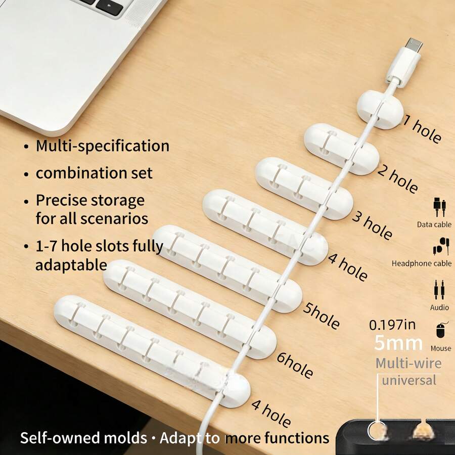 1 buah Pengatur Kabel Silikon 3 Port/5 Port/7 Port, Penahan Kabel Data dan Pelindung Kabel Pengisi Daya