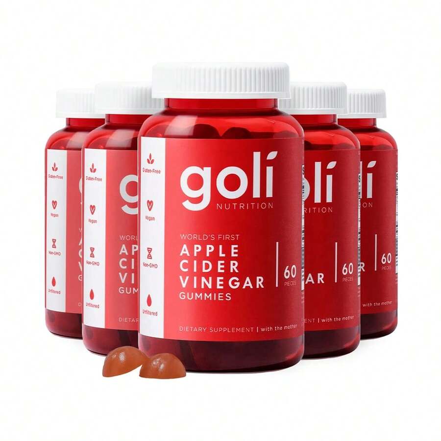 Goli Nutrition Goli Apple Cider Vinegar Gummies - Worlds First ACV Gummy With Vitamin B12, Beetroot & Pomegranate - Vegan, Non-GMO, Gluten-Free, 120 Count (2 Pack) - 300個裝 - 查看 1