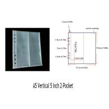 10 chiếc bao đựng ảnh A5, thiết kế hai mặt 1/2/4 ngăn, mở từ bên hông, trang thay thế trong suốt dành cho thẻ ảnh K-Pop. - A - Xem 4