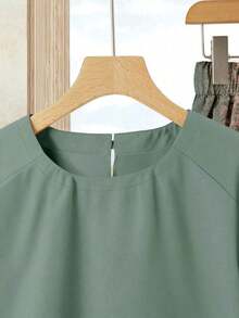 2 piezas Conjunto de top casual de unicolor + falda estampada para vacaciones de mujer, Conjunto de ropa de verano para mujer, Conjunto de falda de verano, Conjunto de falda y top, Conjunto de falda y top para mujer, Conjunto de falda estampada - Multicolor 4 - Ver 4