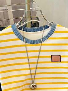 Camiseta casual de mujer con cuello redondo y estampado de lunares - Multicolor 5 - Ver 3
