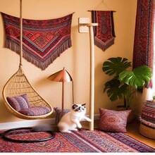 1 pieza Poste rascador de madera para gatos, hecho de cuerda de sisal individual, rascado natural, ahorro de espacio, resistente al desgaste con refuerzo, gancho de juguete para gato, material de madera y sisal, suministros para mascotas del hogar, cuerda rascadora para gatos montada en la pared, marco de escalada para gatos, tabla rascadora para gatos, adecuado para uso doméstico - Multicolor - Ver 10