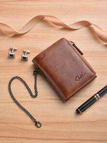 New Men's Short Zipper Wallet, Multi-Card Slots Large Capacity Card Holder Portable,Fathers Day Gifts - Multicolor - View 11