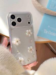 Ốp lưng điện thoại Epoxy trong suốt họa tiết hoa ngọc trai 3D cho iPhone 17 Pro Max, 17 Pro, 17, 16 Pro, 15, 14, 13, 12 Pro Max, 12 Pro, 12, 11 Pro Max, ốp lưng cứng cao cấp thời trang bao phủ toàn bộ điện thoại. - Nhiều màu - Xem 2