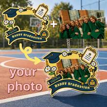 2D Customized Graduation Group Photo Keychain - Acrylic Photo Pendant, Can Personalize With Name And Text, Class Commemorative Gift - Multicolor - View 9