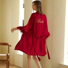 Áo choàng cô dâu, Áo choàng tắm bằng lụa satin băng giá dành cho nữ, Áo kimono cho tiệc cưới - Nhiều màu - Xem 13
