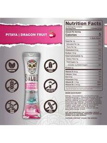 Salud 2-In-1 Energy Drink Powder + Focus, Pineapple Mango, Organic Caffeine, B6 + B12, Theanine, Clean Energy Drink Packets, Agua Fresca Mix, Non-GMO, Gluten Free, Vegan, 1g Of Sugar, (15 Servings) - Dragon fruit 2 - 查看 3