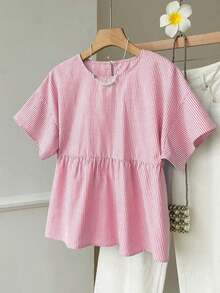 Camisa de mujer tejida de 100% algodón y lino, top de verano, adecuado para el uso diario, citas, reuniones, otoño/invierno/verano, Navidad, Año Nuevo, Acción de Gracias, fiestas, bodas, playa, ceremonias de graduación, moda, elegante, casual - Naranja - Ver 4