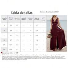 Vestido primavera 2026, elegante liso con abertura, vestido tirantes estilo francés - Blanco - Ver 4