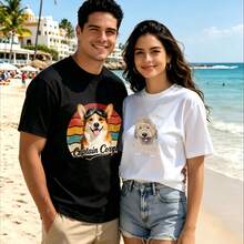 2-Piece Couple Matching Pattern T-Shirt, 100% Cotton, Loose Fit, Soft And Breathable, Casual Round Neck Short Sleeved Top Skeleton Football Player Skateboarder Skeleton Versatile Patterns No Picky Combinations Coordinated Dating Casual Travel Simple And Cartoonish Printing Styles High - 黑色 - 查看 1