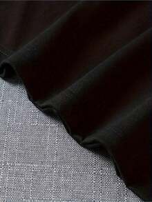 Casual T-Shirt, Suitable For Vacation Wear, Suitable For All Seasons - Black - View 4