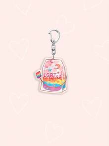 1/7件套 LGBT骄傲主题亚克力钥匙扣，可爱彩虹香蕉熊包挂饰，性感吐舌彩虹，彩虹旗代表女同性恋、双性恋、跨性别者、非二元性别者、无性恋及进步，可爱汽车钥匙扣、挂绳及手机装饰，是送给男朋友、女朋友、派对礼物、毕业礼物、手机装饰的理想之选，也是骄傲月、LGBT朋友及盟友的完美礼物。 - 彩色 - 查看 9