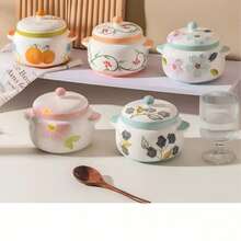 Cute Elegant Double-Ear Double-Lid Stew Pot With Lid And Fresh Fruit Bowl. Perfect For Kitchen And High-End Restaurant Use. Ideal Gift For Christmas, Graduation, Wedding And Mother's Day. - View 7