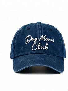 1pc Outdoor Embroidered "Dog Mom" Washed Baseball Cap, Adjustable Sun Protection Casual Hat Suitable For Spring/Autumn Travel, Versatile Unisex Sunhat, Y2K Style For Young People - A - View 12