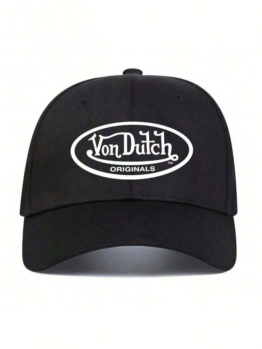 Dutch,1 Cap - Unisex Lettering &Print Hip-Hop Street-Style Baseball Cap Trucker Hat, Dad Hat, Hip-Hop Cap - Ideal For Outdoors, Travel, Hiking - Đen 5 - Xem 1