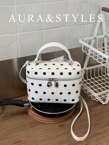 Bolsa Mini Bento Box, Nova Bolsa de Mão em Formato de Caixa, Bolsa Transversal Pequena, Bolsa de Alta Qualidade e Grande Capacidade com Design Moderno - Branco - Ver 1