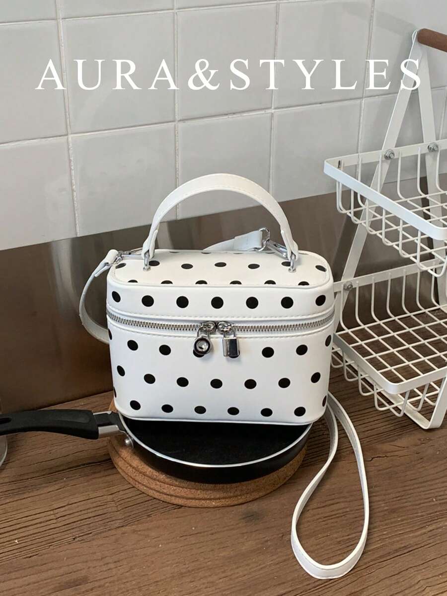 Bolsa Mini Bento Box, Nova Bolsa de Mão em Formato de Caixa, Bolsa Transversal Pequena, Bolsa de Alta Qualidade e Grande Capacidade com Design Moderno - Branco - Ver 1