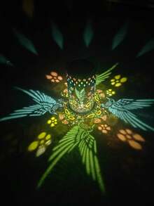 1pc Solar-Powered Projection Courtyard Lantern - Waterproof - Sunflower-Pattern Projection - Long-Lasting Power Supply - Hanging Design - Outdoor Courtyard Decoration Lamp - Suitable For Garden Patios, Festival Parties, Wedding Setups, Etc. In Multiple Scenarios. - Solar-powered Colored Lanterns - View 14