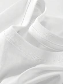 Women's White Anchor Print T-Shirt - Short Sleeve Blouse With Round Neck And Soft Stretch Fabric - Compatible Top | Machine Washable Casual Wear, Suitable For Spring, Summer And Autumn Outfits, Comfortable And Eye-Catching T-Shirt, Holiday Gift. - 白色 - 查看 3