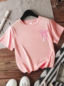 1 pieza de camiseta de estilo lindo para adolescentes, top con estampado de océano, ropa casual para exteriores para primavera y verano, tops de mujer, camisetas.tops de mujer camisetas - Estilo - Ver 2
