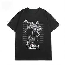 's Superhero Movie Short Sleeve T-Shirt, Loose Fit Casual Cotton Half Sleeve T-Shirt, Popular Fashionable Casual Half Sleeve Top - 款式 - 查看 1
