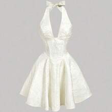 Women Midi Dresses - Apricot - View 2