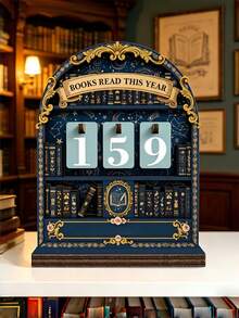 1pc Wooden Reading Progress Tracker, Desktop Decor, Funny Calendar, Woodcraft, Hanging Decoration, Bookshelf Decor, Personalized Gift, Reading Progress Tracker, Annual Reading Counter, Library Decor, Reading Progress Gift, Book Lover Gift, Literary Christmas Gift - Multicolor - View 10